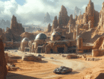 Desert Citadel of the Arkan Wastes - star wars art painting | Draw Tools