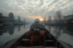 Journey Through the Mistbound Canal - landscape nature painting | Draw Tools
