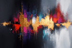 Resonance of Colorfall - abstract art painting | Draw Tools