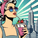 Retro Radiance Sip Beneath the Skyline