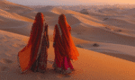 Sisters of the Scarlet Sands - landscape nature painting | Draw Tools