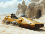 Speeder of the Dune Expanse - star wars art painting | Draw Tools