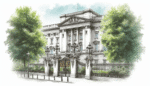 Twin Thrones of Harmony - historical architecture art painting | Draw Tools