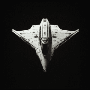 Wings of the Silent Void - sci-fi art painting
