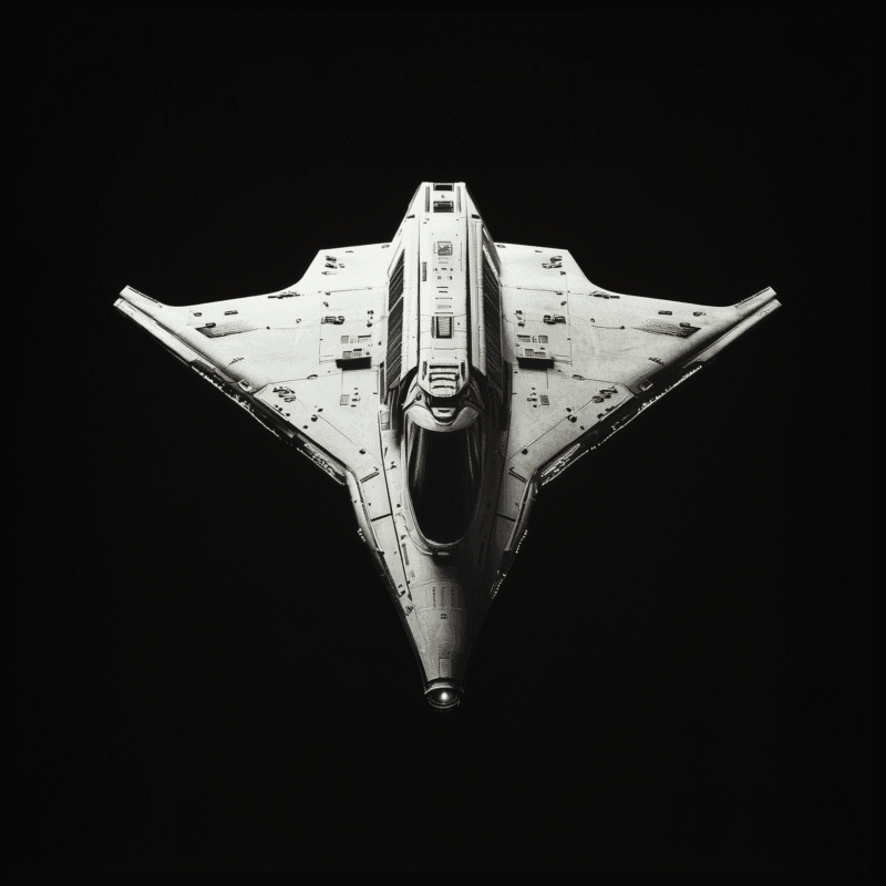 Wings of the Silent Void - sci-fi art painting
