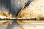 Fractured Horizon - abstract art painting | Draw Tools