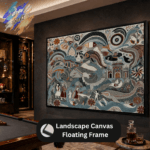Draw Tools landscape painting canvas wrap - framed art online India