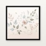Buy Blush of Whispering Branches Botanical Canvas Painting Online - Black Classic Glazed Frame | DrawTools