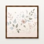 Blush of Whispering Branches Framed Wall Art in Warm Walnut Classic Frame - Premium art for home decor | DrawTools
