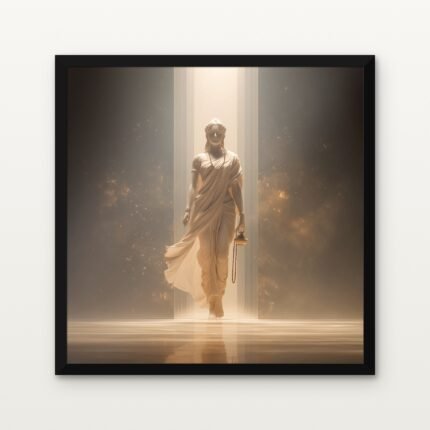 Brahmacharini (Discipline) in Black Classic Frame with Matt paper & Protective Coating - DrawTools