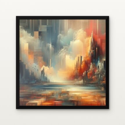 Cathedral of Light in Black Classic Frame with Matt paper & Protective Coating - DrawTools