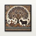 Handcrafted Celestial Court of the Enchanted Grove Floating Canvas Wall Painting - Ready to Hang Traditional Art | DrawTools