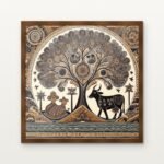Celestial Court of the Enchanted Grove Framed Wall Art in Warm Walnut Classic Frame - Premium art for home decor | DrawTools
