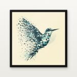 Buy Celestial Flight Abstract Canvas Painting Online - Black Classic Glazed Frame | DrawTools