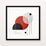 Buy Celestial Geometry Minimal Canvas Painting Online - Black Classic Glazed Frame | DrawTools