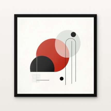 Buy Celestial Geometry Minimal Canvas Painting Online - Black Classic Glazed Frame | DrawTools