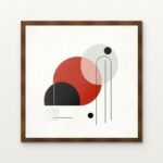 Celestial Geometry Framed Wall Art in Warm Walnut Classic Frame - Premium art for home decor | DrawTools