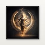 Chandraghanta (Awakening) in Black Floating Frame on a Canvas Print - DrawTools