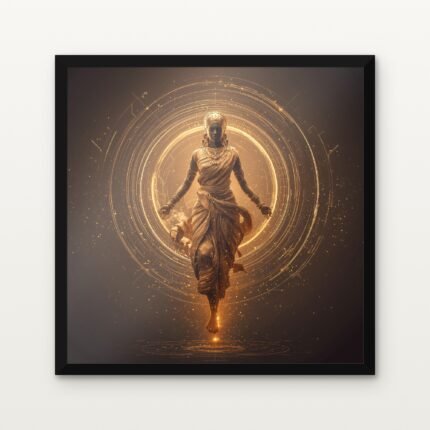 Chandraghanta-Awakening-II in Black Classic Frame with Matt paper & Protective Coating - DrawTools