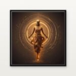 Chandraghanta-Awakening-II in Black Floating Frame on a Canvas Print - DrawTools