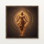 Chandraghanta-Awakening-II in Brown Floating Frame on a Canvas Print - DrawTools