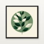 Handcrafted Circle of Verdant Spirits Floating Canvas Wall Painting - Ready to Hang Botanical Art | DrawTools