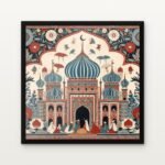 Buy Citadel of Celestial Harmony Traditional Canvas Painting Online - Black Classic Glazed Frame | DrawTools