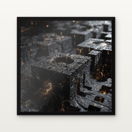 Citadel of Endless Shadows in Black Classic Frame with Matt paper & Protective Coating - DrawTools