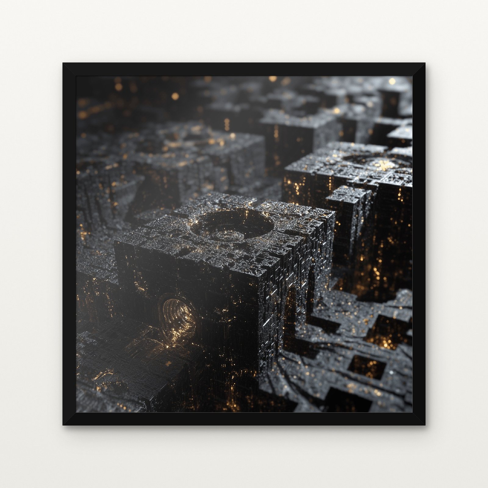 Citadel of Endless Shadows Natural Computation Canvas Painting - Black Classic Frame | DrawTools Buy Citadel of Endless Shadows Natural Computation Canvas Painting Online - Black Classic Glazed Frame | DrawTools