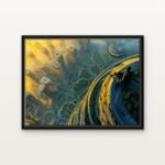 Handcrafted City of the Celestial Spiral Floating Canvas Wall Painting - Ready to Hang Sci-Fi Art | DrawTools