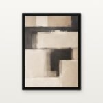 Constructed Silence 01 in Black Classic Frame with Matt paper & Protective Coating - DrawTools