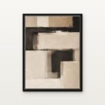 Constructed Silence 01 in Black Floating Frame on a Canvas Print - DrawTools
