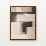 Constructed Silence 01 in Brown Classic Frame with Matt paper & Protective Coating - DrawTools
