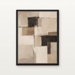 Constructed Silence 02 in Black Floating Frame on a Canvas Print - DrawTools