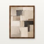 Constructed Silence 02 in Brown Classic Frame with Matt paper & Protective Coating - DrawTools