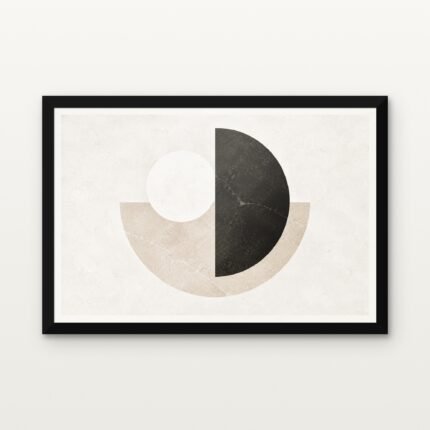 Counterform 01 in Black Classic Frame with Matt paper & Protective Coating - DrawTools