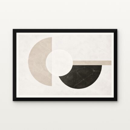 Counterform 02 in Black Classic Frame with Matt paper & Protective Coating - DrawTools