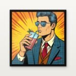 Buy Crimson Class The Corporate Cooler Pop Canvas Painting Online - Black Classic Glazed Frame | DrawTools