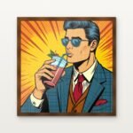 Crimson Class The Corporate Cooler Framed Wall Art in Warm Walnut Classic Frame - Premium art for home decor | DrawTools