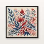 Handcrafted Crimson Grove Awakening Floating Canvas Wall Painting - Ready to Hang Botanical Art | DrawTools