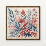 Crimson Grove Awakening Framed Wall Art in Warm Walnut Classic Frame - Premium art for home decor | DrawTools