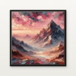 Handcrafted Crown of Crimson Peaks Floating Canvas Wall Painting - Ready to Hang Abstract Art | DrawTools