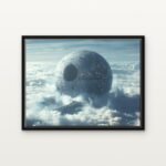 Handcrafted Death Star Painting Floating Canvas Wall Painting - Ready to Hang Star wars Art | DrawTools