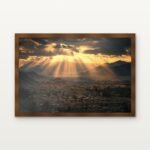Divine Light over the Hidden Vale Framed Wall Art in Warm Walnut Classic Frame - Premium art for home decor | DrawTools