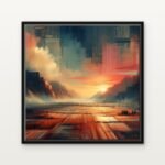 Handcrafted Duskwalker’s Vista Floating Canvas Wall Painting - Ready to Hang Abstract Art | DrawTools