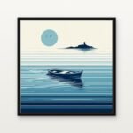 Handcrafted Echoes of Time & Tide Floating Canvas Wall Painting - Ready to Hang Abstract Art | DrawTools