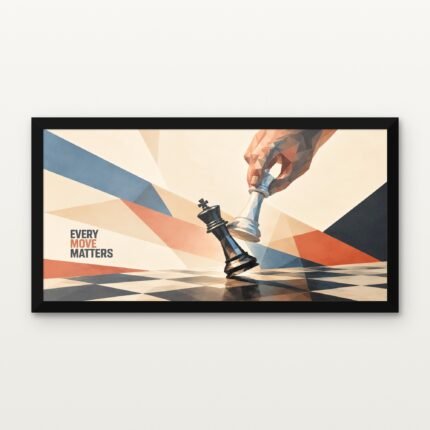 Every Move Matters 01 in Black Classic Frame with Matt paper & Protective Coating - DrawTools