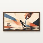 Every Move Matters 01 in Brown Floating Frame on a Canvas Print - DrawTools