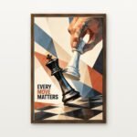 Every Move Matters 02 in Brown Floating Frame on a Canvas Print - DrawTools