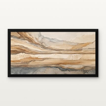 Buy Expansion of Oxide Field 01 Abstract Canvas Painting Online - Black Classic Glazed Frame | DrawTools